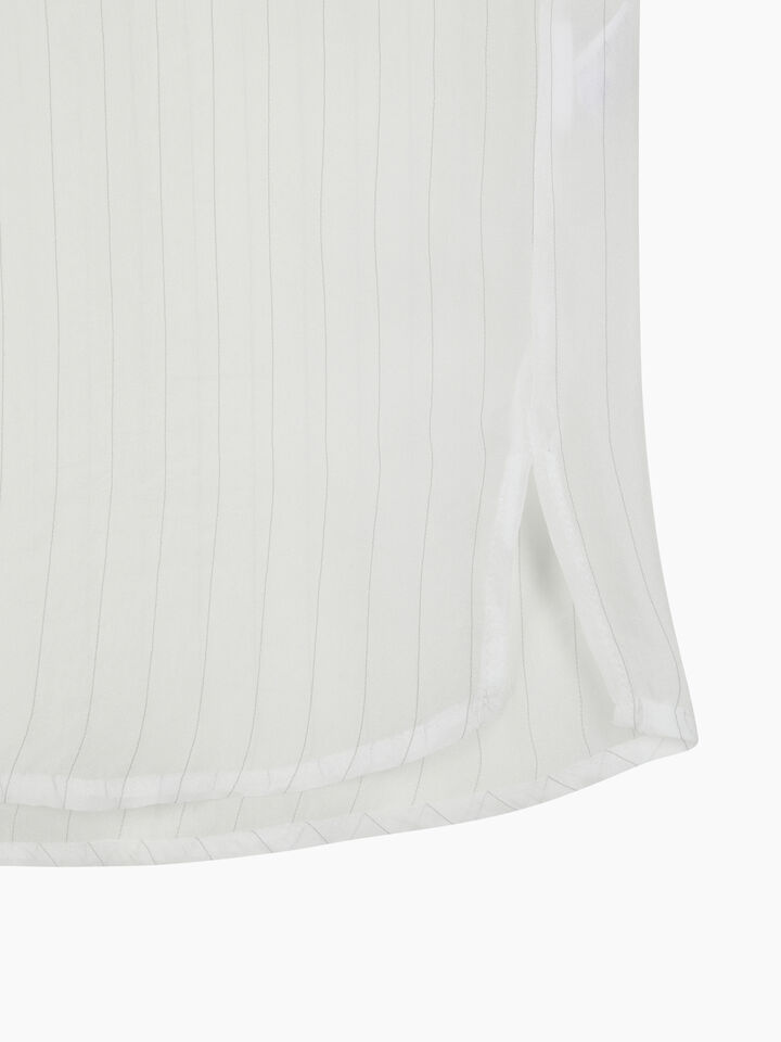White semi sheer shirt - sisley k shirts - White | Sisley K image number 4